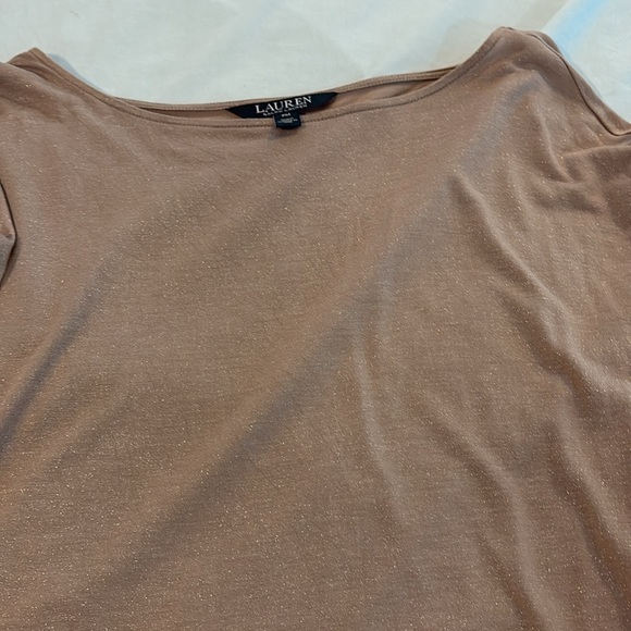Lauren Ralph Lauren Petite Medium Brown Dolman Sleeve Top PM - Picture 7 of 7